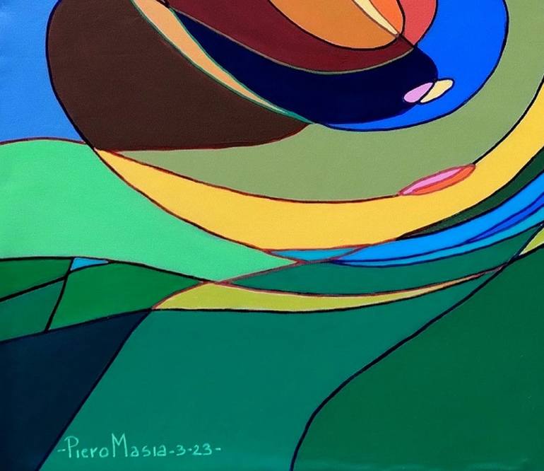 Original Conceptual Abstract Painting by Piero Masia