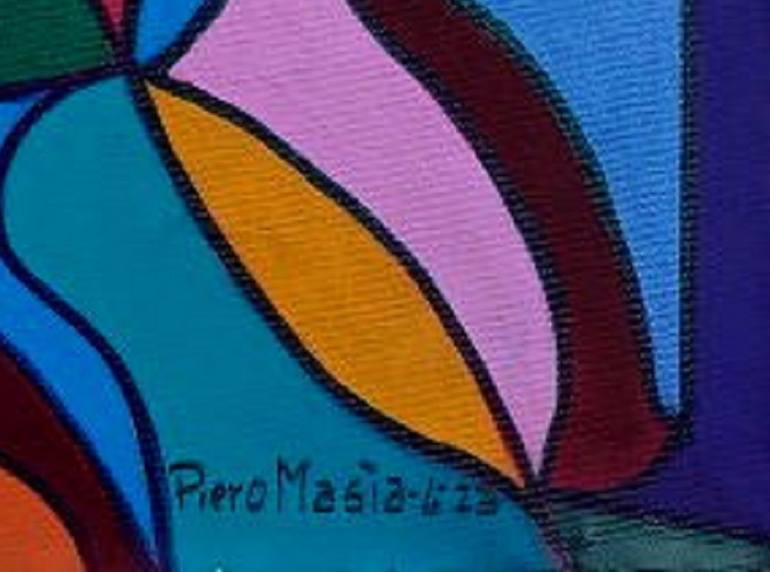 Original Conceptual Abstract Painting by Piero Masia