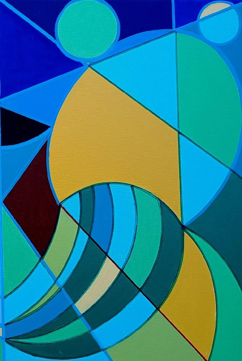 Original Conceptual Abstract Painting by Piero Masia