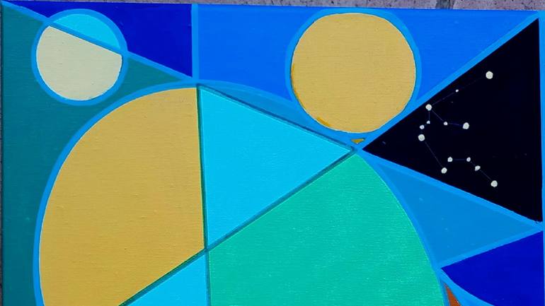 Original Conceptual Abstract Painting by Piero Masia