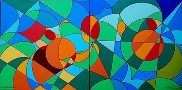 Original Cubism Abstract Paintings by Piero Masia