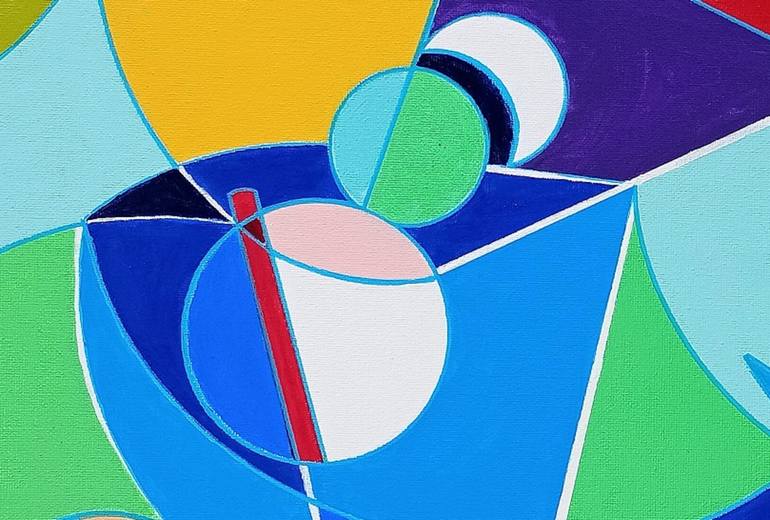 Original Cubism Abstract Painting by Piero Masia