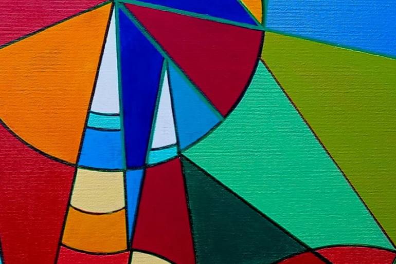 Original Conceptual Abstract Painting by Piero Masia