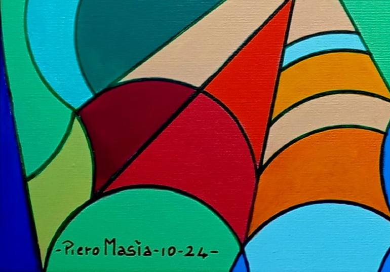 Original Conceptual Abstract Painting by Piero Masia
