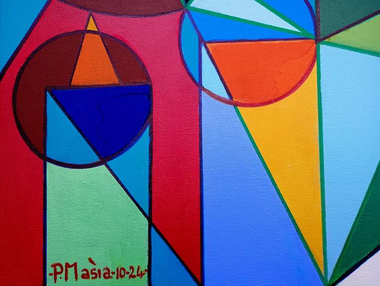 Original Conceptual Abstract Painting by Piero Masia