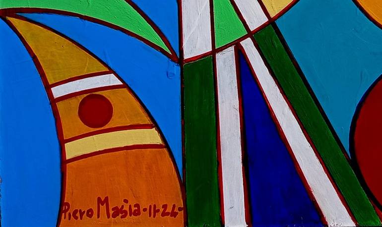 Original Abstract Painting by Piero Masia