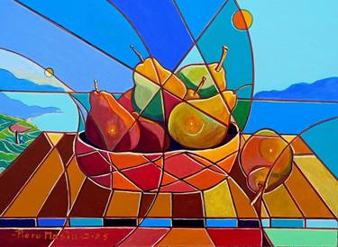 Original Abstract Still Life Painting by Piero Masia