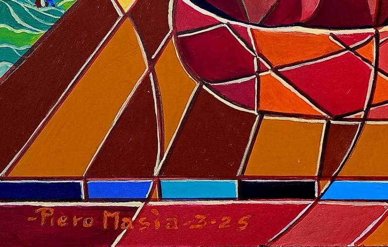 Original Abstract Still Life Painting by Piero Masia