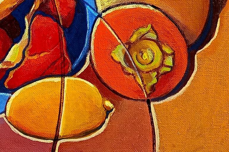 Original Abstract Expressionism Still Life Painting by Piero Masia