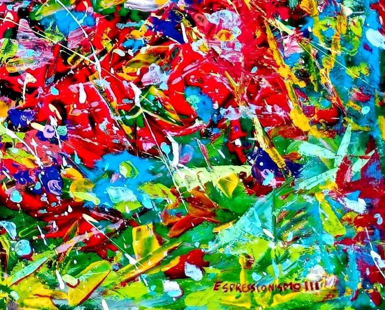 Original Abstract Expressionism Abstract Painting by Piero Masia