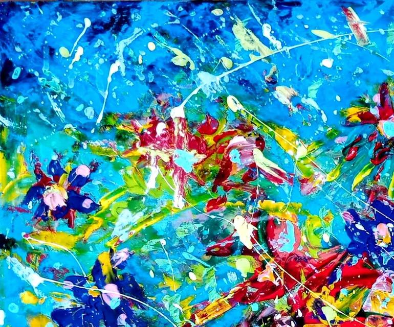 Original Abstract Expressionism Abstract Painting by Piero Masia