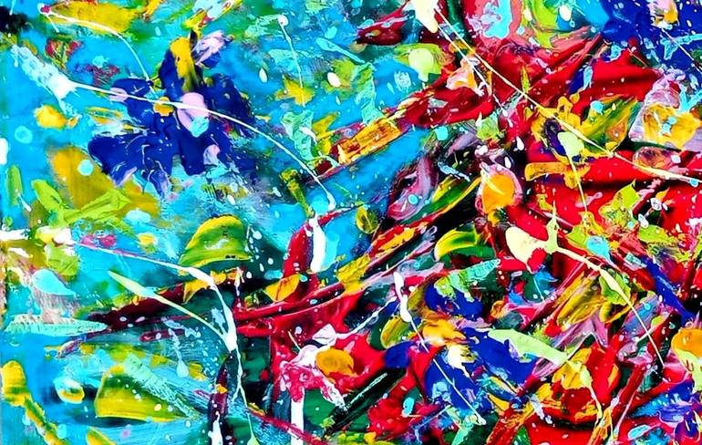 Original Abstract Expressionism Abstract Painting by Piero Masia