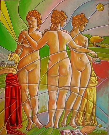 Original Expressionism Nude Paintings by Piero Masia