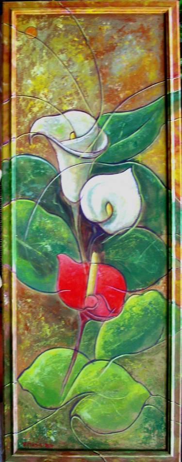 calle with anthurium (calle con anturium)_41 cm x 106 cm_price 3.500 euro thumb