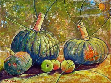 still life with pumpkins and apples (natura morta con zucche e mele)_40 cm x 30 cm_price 3.500 euro thumb