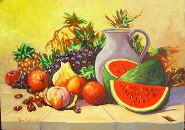 Still Life with Watermelon (natura morta con anguria) _69 cm x 49 cm_price 3.500 euro thumb