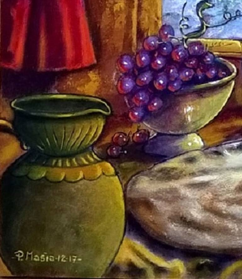 Original Impressionism Still Life Painting by Piero Masia