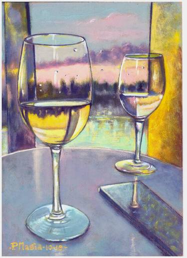 Original Impressionism Food & Drink Paintings by Piero Masia