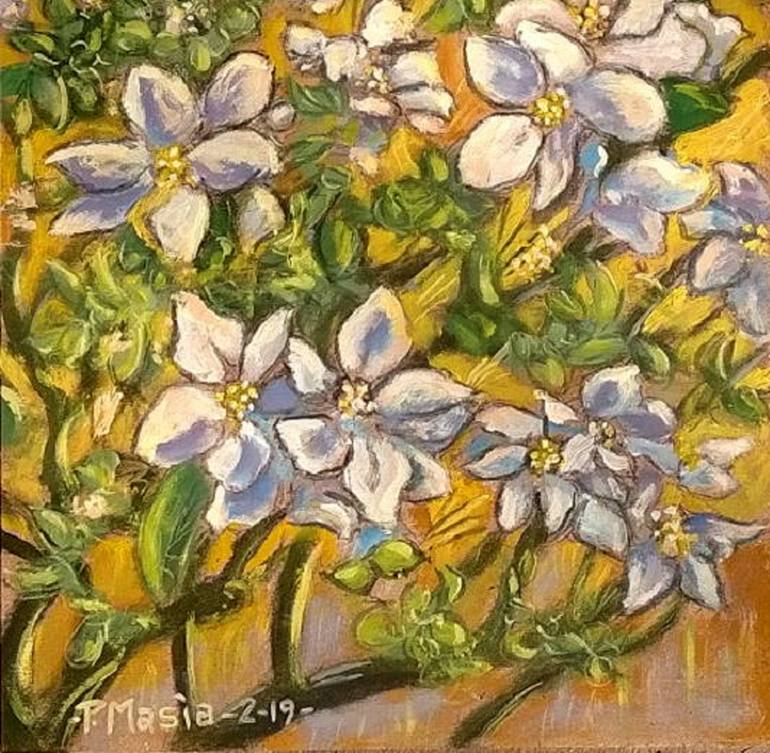 Original Impressionism Floral Painting by Piero Masia