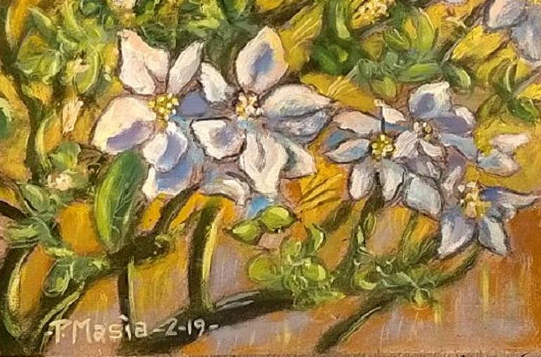 Original Impressionism Floral Painting by Piero Masia