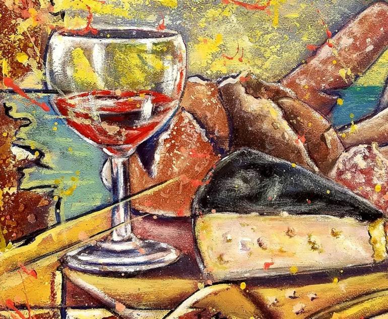 Original Expressionism Still Life Painting by Piero Masia