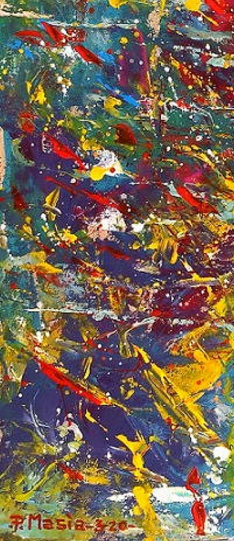 Original Abstract Expressionism Abstract Painting by Piero Masia