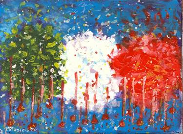 Original Abstract Expressionism Mortality Paintings by Piero Masia