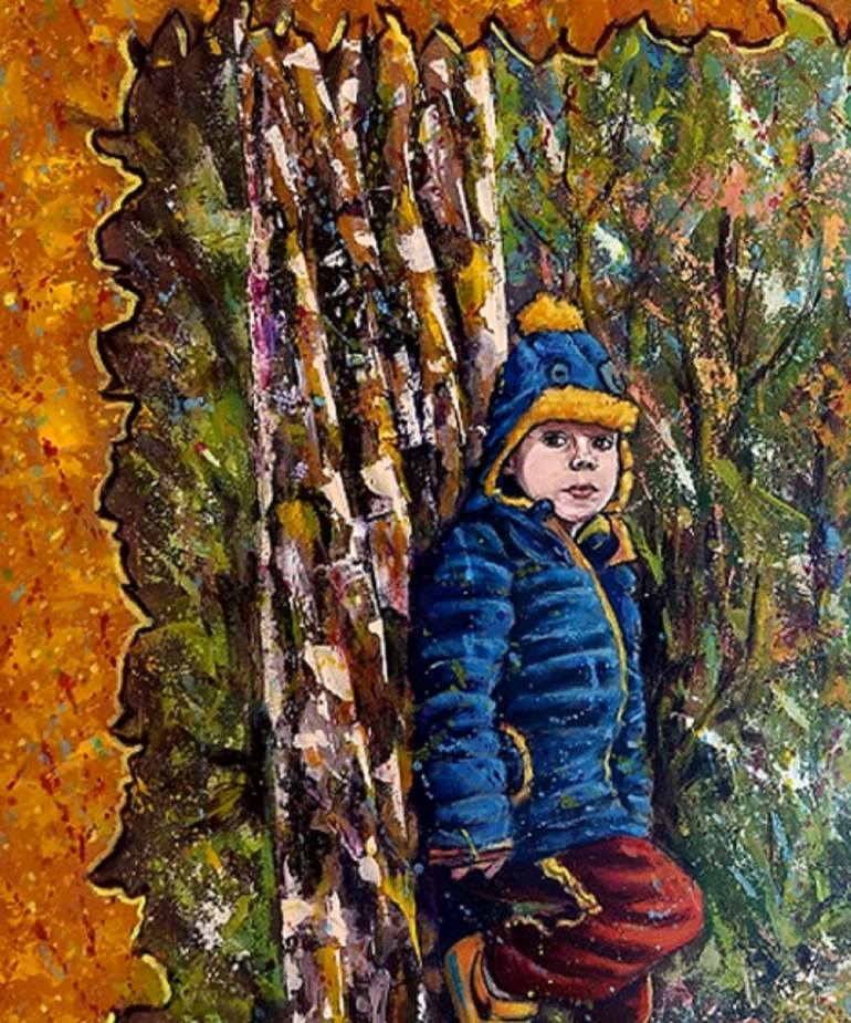 Original Abstract Expressionism People Painting by Piero Masia