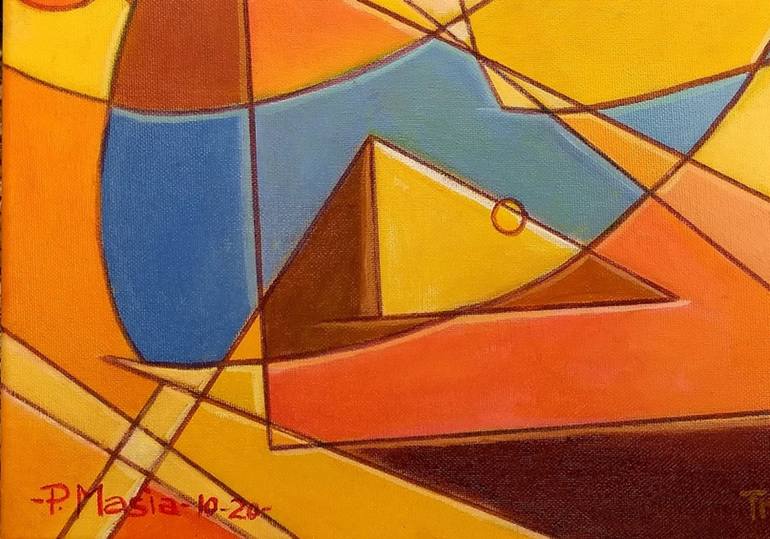 Original Cubism Abstract Painting by Piero Masia