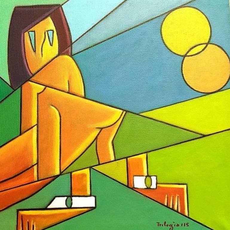 Original Modernism Abstract Painting by Piero Masia