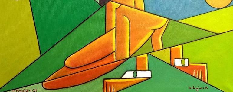 Original Modernism Abstract Painting by Piero Masia
