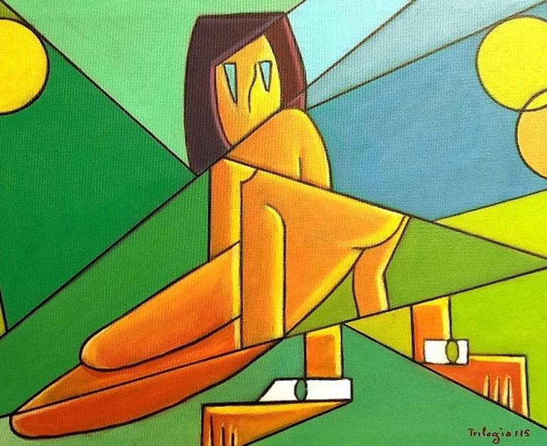 Original Modernism Abstract Painting by Piero Masia