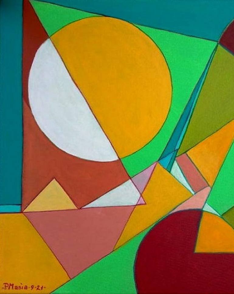 Original Cubism Abstract Painting by Piero Masia