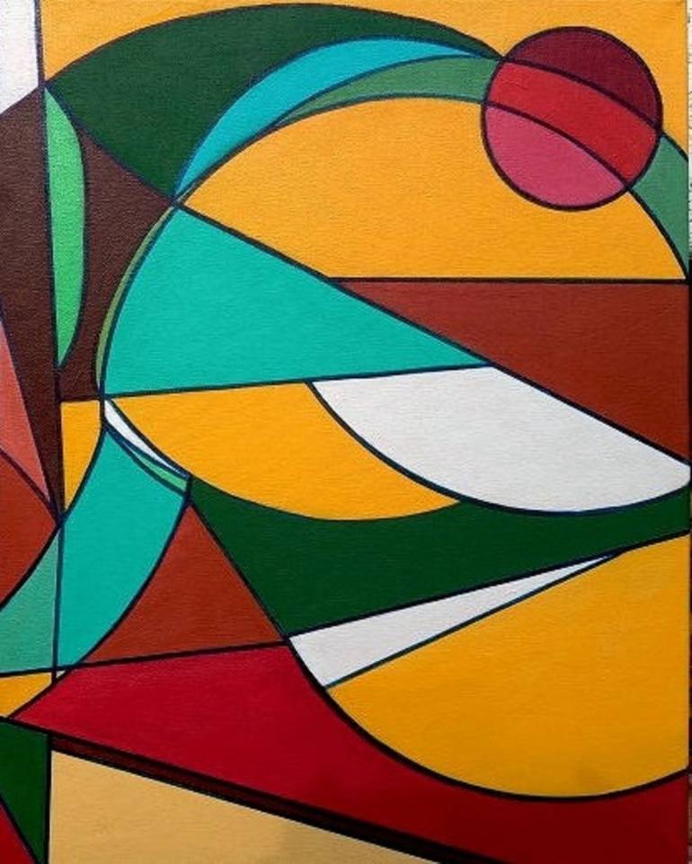 Original Cubism Abstract Painting by Piero Masia
