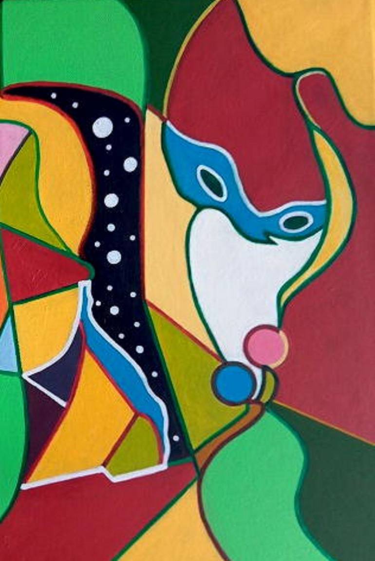 Original Cubism Abstract Painting by Piero Masia