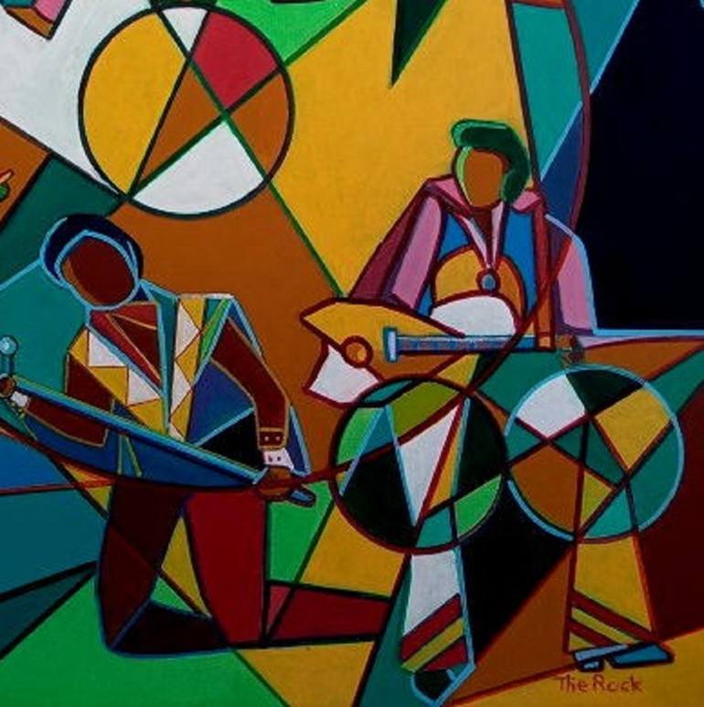 Original Conceptual Abstract Painting by Piero Masia