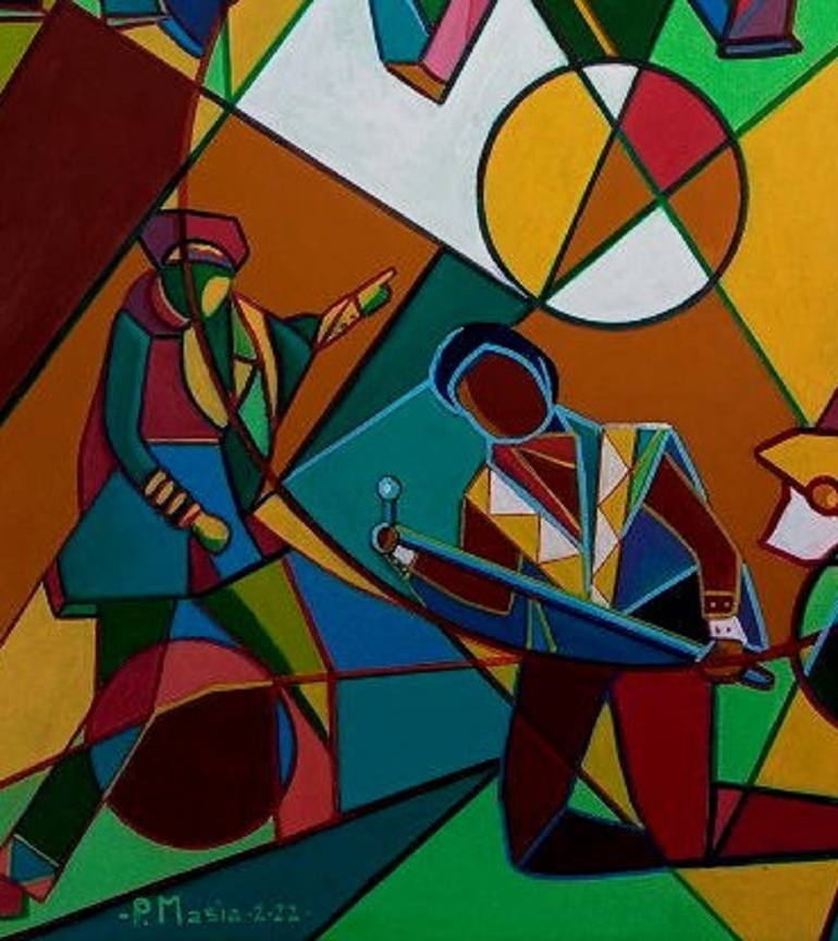 Original Conceptual Abstract Painting by Piero Masia