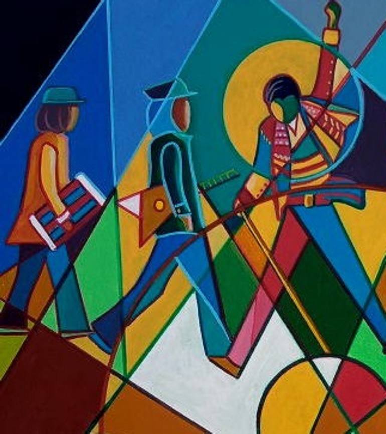 Original Conceptual Abstract Painting by Piero Masia