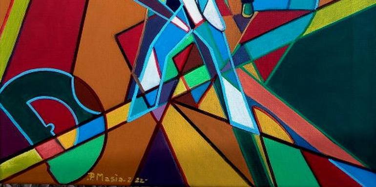 Original Conceptual Abstract Painting by Piero Masia