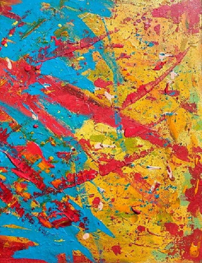 Original Documentary Abstract Painting by Piero Masia