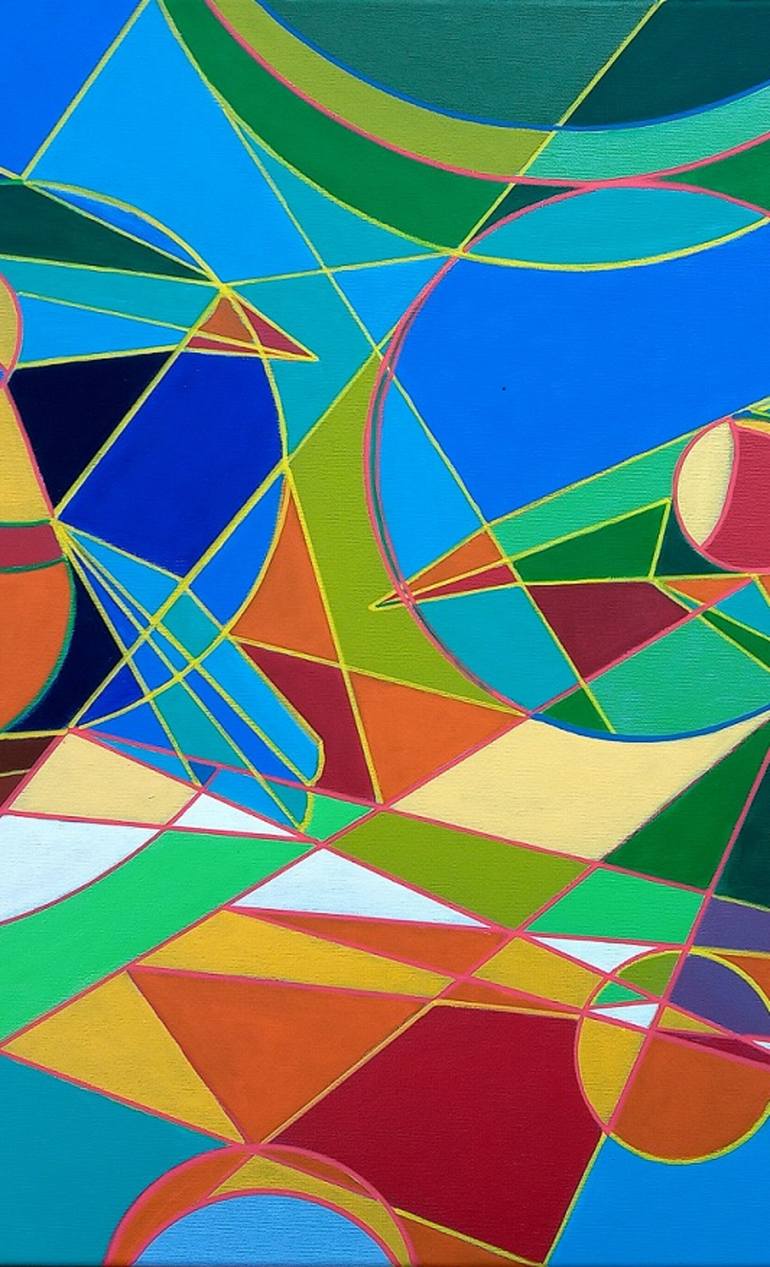 Original Conceptual Abstract Painting by Piero Masia