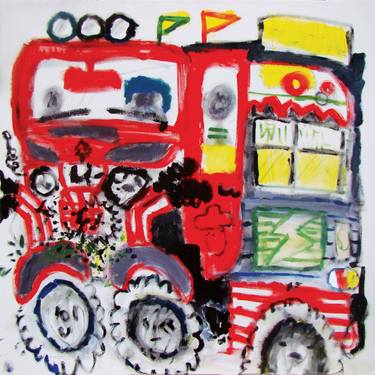 Original Folk Automobile Paintings by Rodolfo Bispo