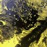 It Moved I 2019 is part of my Liquid series. My process of experimenting inspired the work. I hope its viewers will feel wonderment. I start with choosing the background color first, then add the second and let it dry.