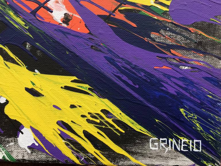 Original Fine Art Abstract Painting by Michael Grine