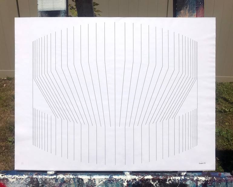 Original Modernism Geometric Mixed Media by Michael Grine