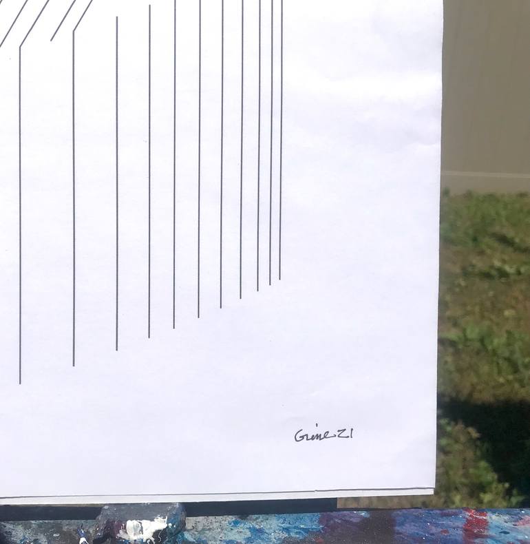 Original Modernism Geometric Mixed Media by Michael Grine