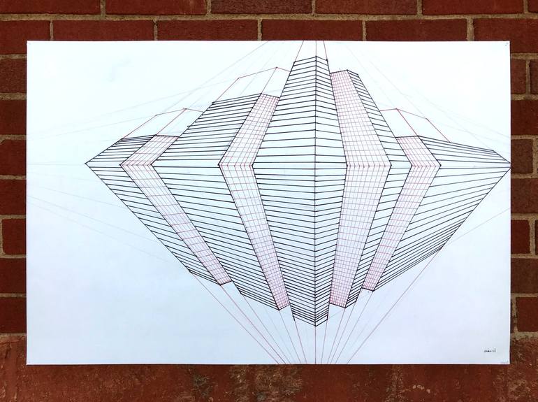 Original Conceptual Abstract Drawing by Michael Grine