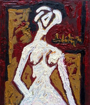 Original Abstract Expressionism Nude Paintings by Aditya Dev