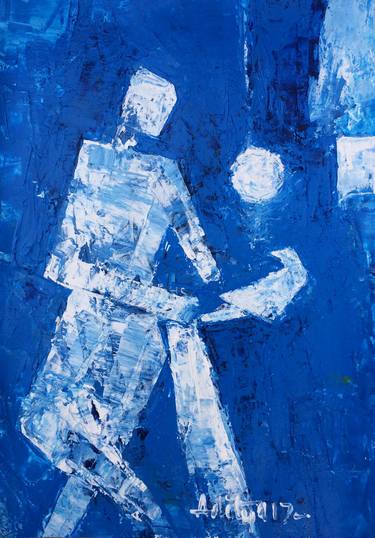 Original Abstract Expressionism Men Paintings by Aditya Dev
