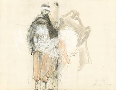 Original Expressionism Men Drawings by Ute Rathmann